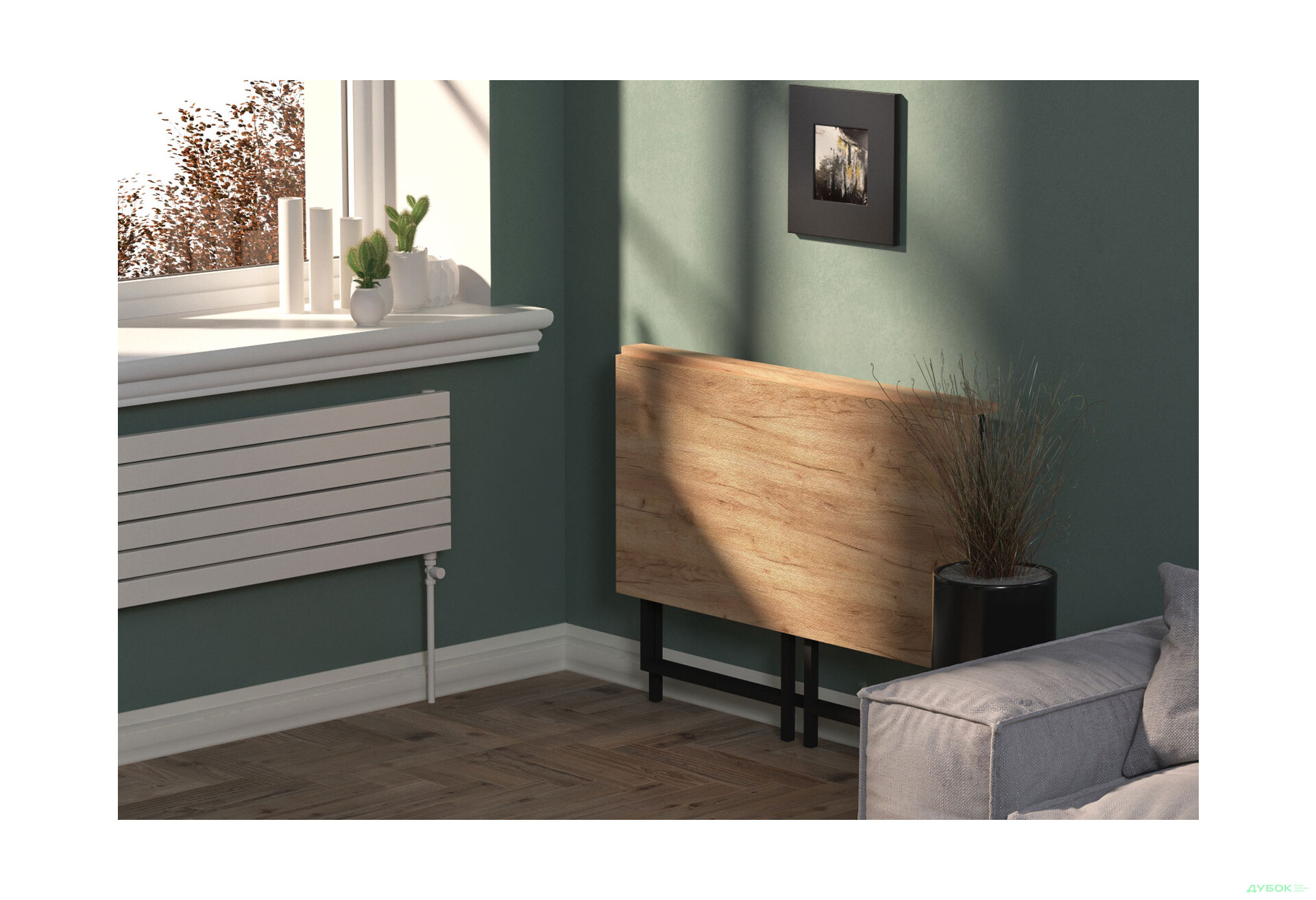 Зображення 3 - Стіл-трансформер Knap Knap Spier / Спір 90х57 см розкладний, Дуб крафт золотий