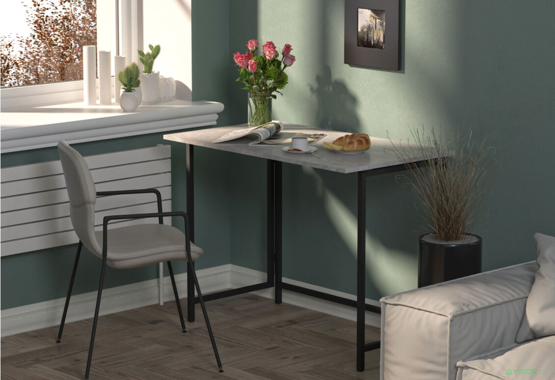 Зображення 4 - Стіл-трансформер Knap Knap Spier / Спір 90х57 см розкладний, Ательє світлий