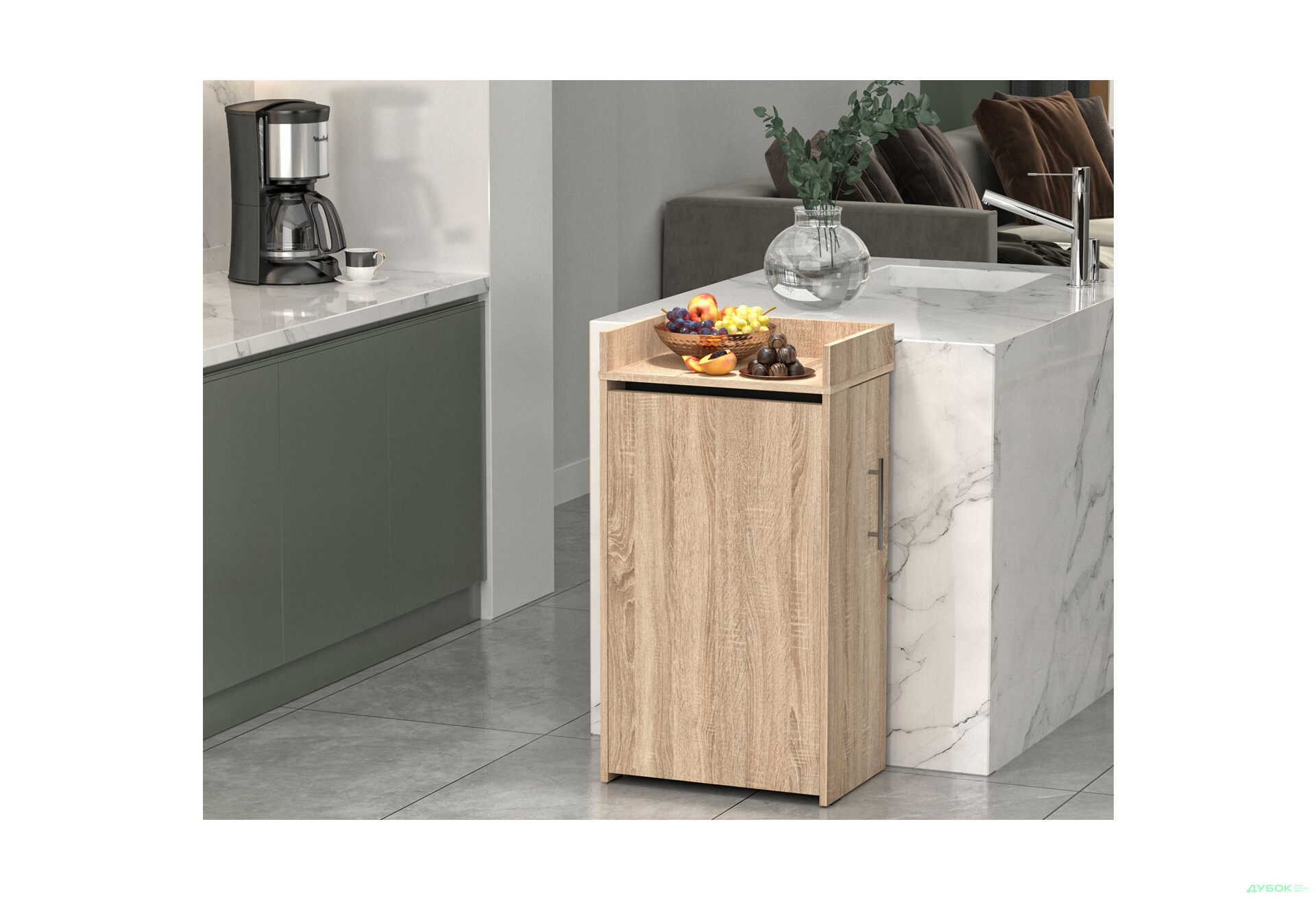 Изображение 3 - Стол-тумба трансформер Knap Knap Rand / Рэнд 2 в 1 с карго, Дуб сонома