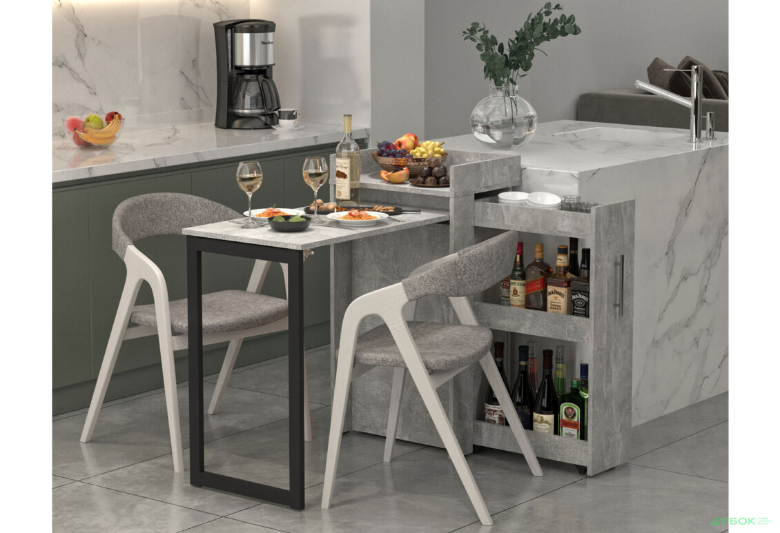 Изображение 4 - Стол-тумба трансформер Knap Knap Rand / Рэнд 2 в 1 с карго, Ателье светлый