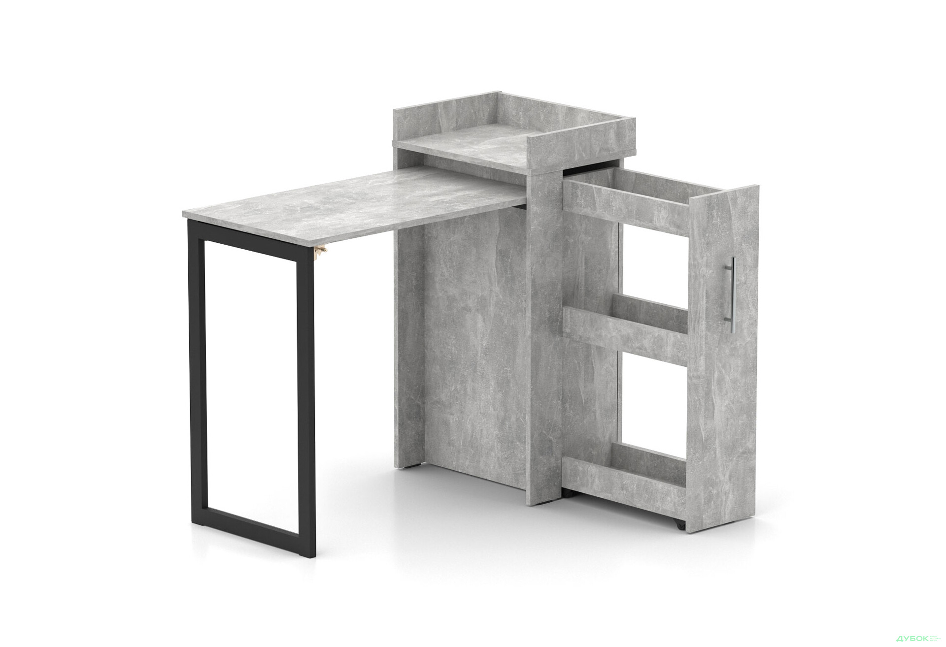 Изображение 1 - Стол-тумба трансформер Knap Knap Rand / Рэнд 2 в 1 с карго, Ателье светлый