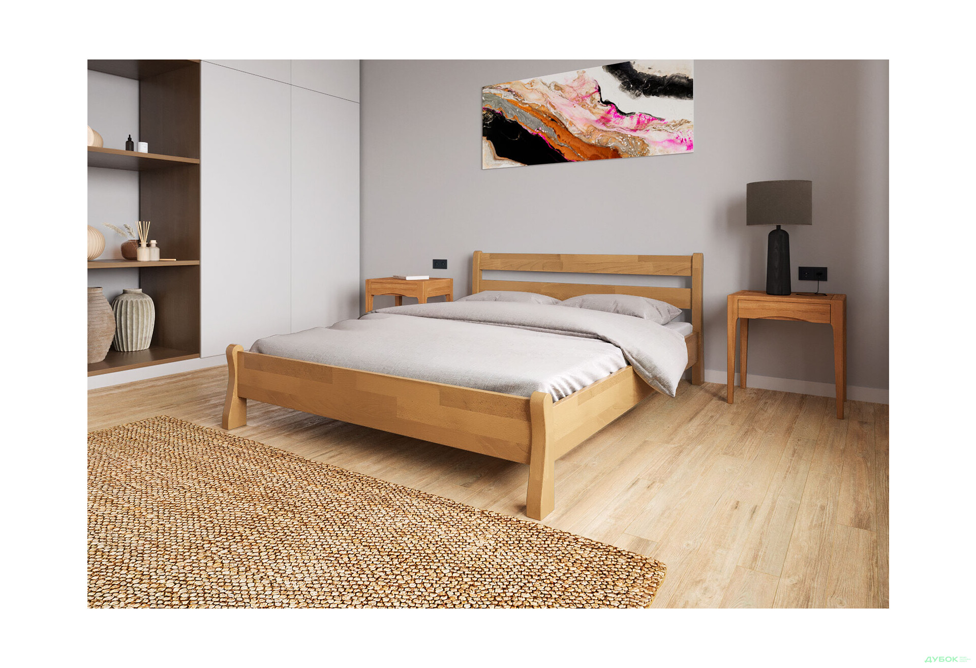 Ліжко Arbor Drev Венеція 140х200, бук, горіх - Зображення 3 Зображення 3 - Ліжко Arbor Drev Венеція 140х200, бук, горіх