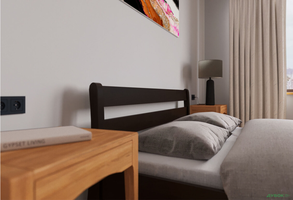 Ліжко Arbor Drev Венеція 140х200, сосна, темний горіх - Зображення 5 Зображення 5 - Ліжко Arbor Drev Венеція 140х200, сосна, темний горіх