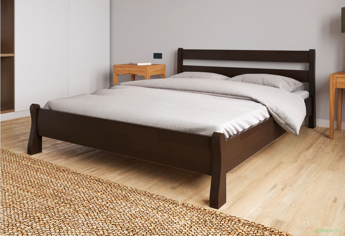 Ліжко Arbor Drev Венеція 140х200, сосна, темний горіх - Зображення 2 Зображення 2 - Ліжко Arbor Drev Венеція 140х200, сосна, темний горіх