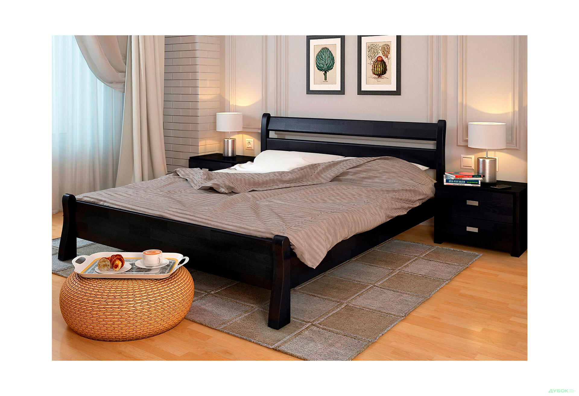 Зображення 2 - Ліжко Arbor Drev Венеція 140х190, сосна, венге магія
