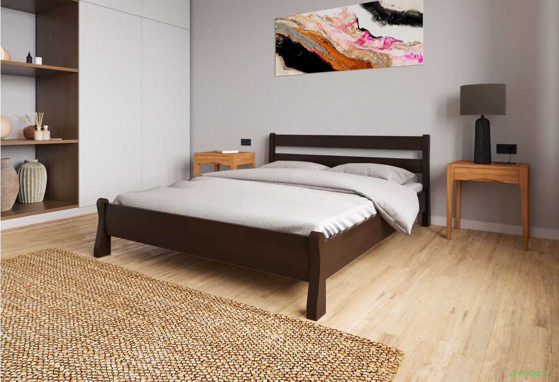 Ліжко Arbor Drev Венеція 120х190, сосна, темний горіх - Зображення 3 Зображення 3 - Ліжко Arbor Drev Венеція 120х190, сосна, темний горіх