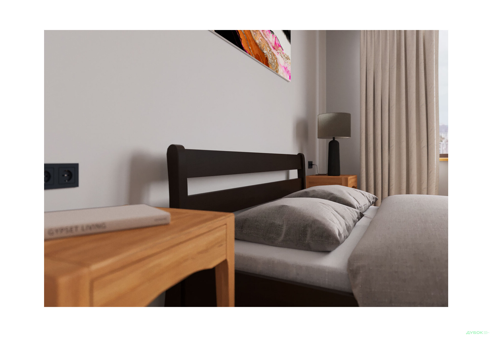 Ліжко Arbor Drev Венеція 120х190, сосна, темний горіх - Зображення 5 Зображення 5 - Ліжко Arbor Drev Венеція 120х190, сосна, темний горіх