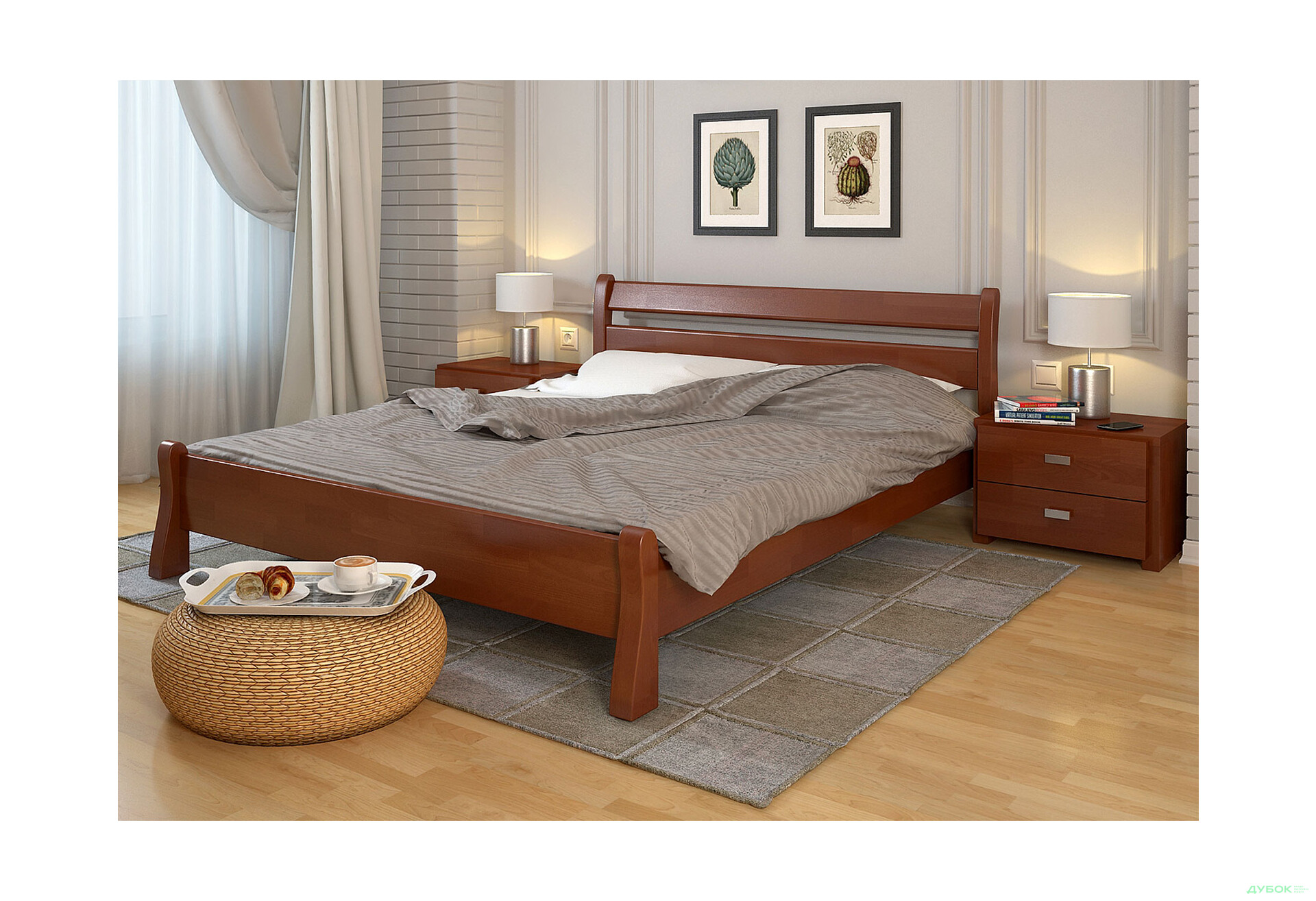 Зображення 2 - Ліжко Arbor Drev Венеція 120х200, сосна, яблуня локарно