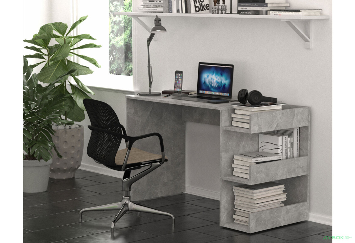 Изображение 2 - Стол письменный Knap Knap Legate / Легат 120х55 см с полками, Ателье светлый