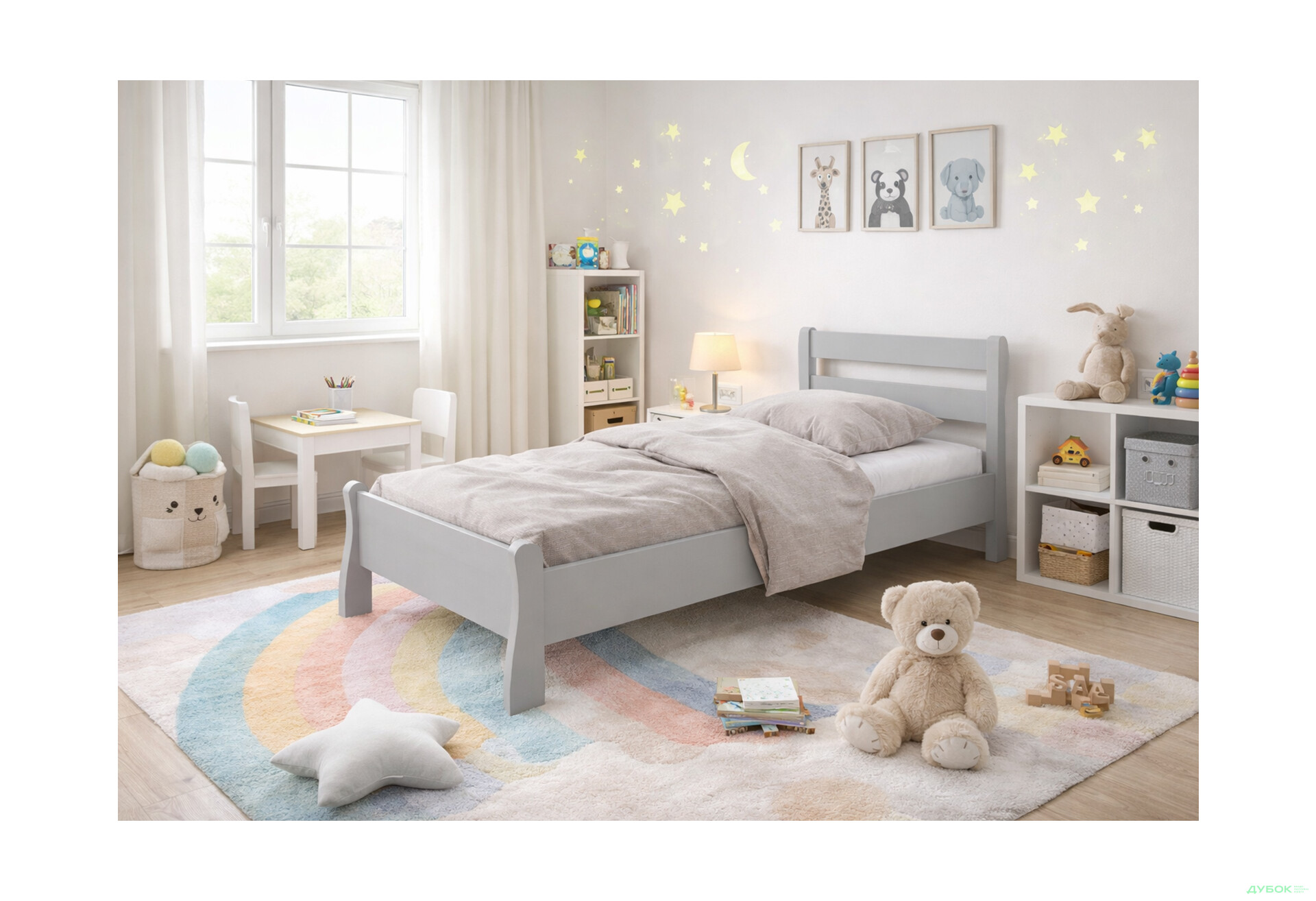 Зображення 2 - Ліжко Arbor Drev Венеція 90х200, сосна, сірий