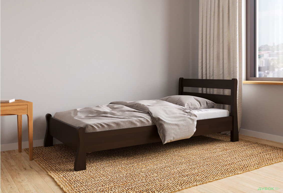Ліжко Arbor Drev Венеція 90х200, сосна, темний горіх - Зображення 2 Зображення 2 - Ліжко Arbor Drev Венеція 90х200, сосна, темний горіх