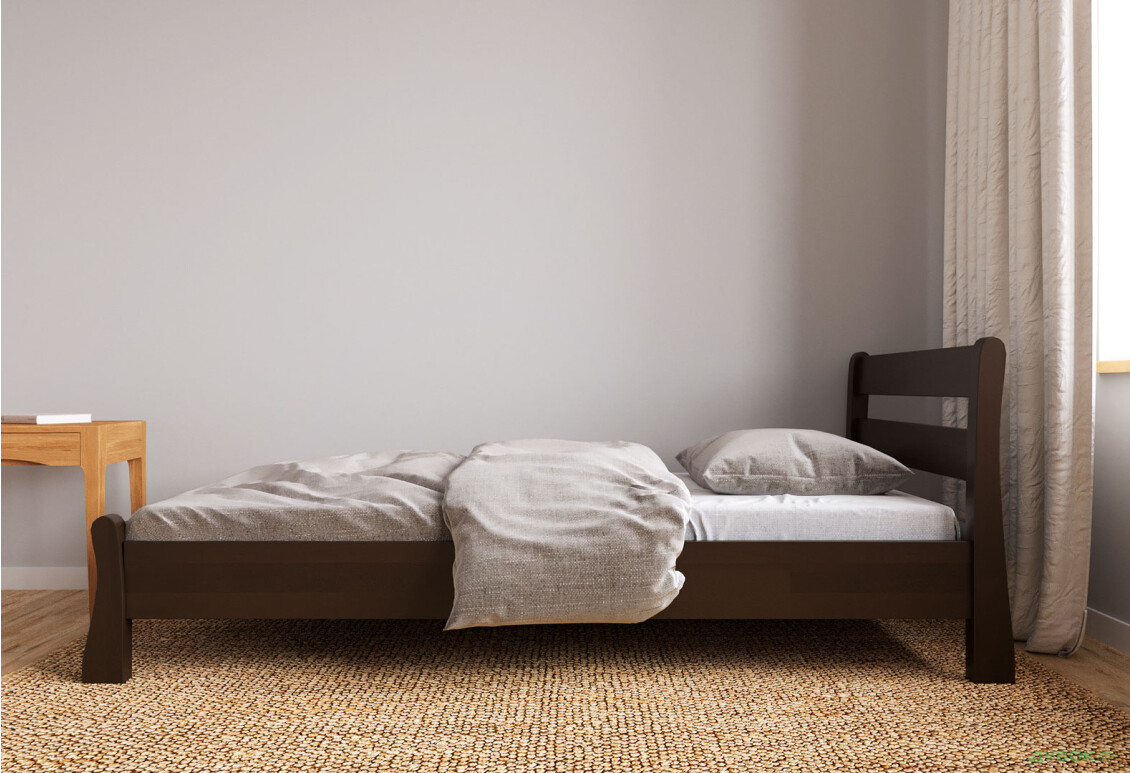 Ліжко Arbor Drev Венеція 90х200, сосна, темний горіх - Зображення 3 Зображення 3 - Ліжко Arbor Drev Венеція 90х200, сосна, темний горіх