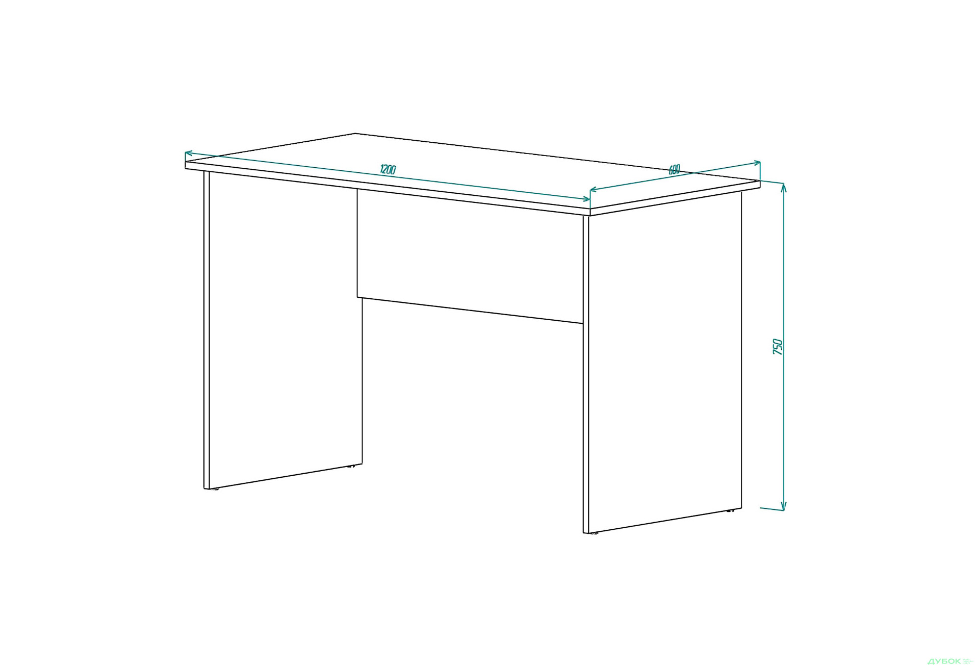 Зображення 3 - Стіл письмовий Knap Knap Scriptor / Скриптор 120х60 см, Білий