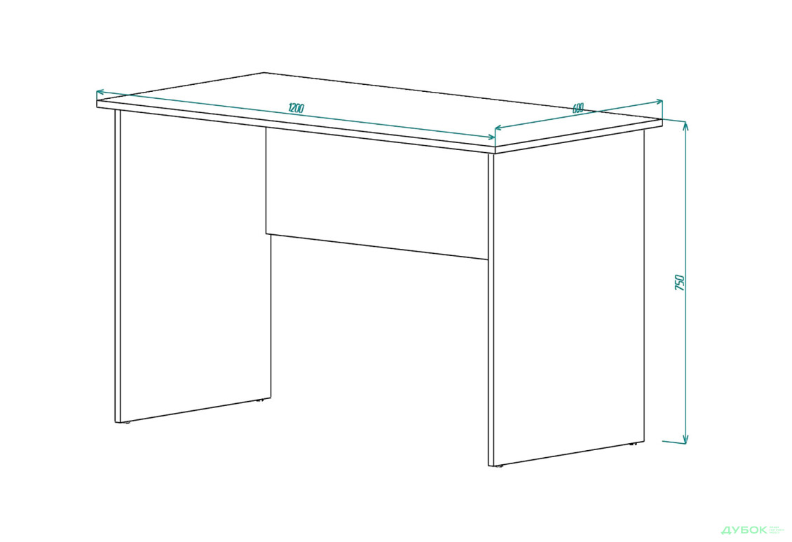 Зображення 3 - Стіл письмовий Knap Knap Scriptor / Скриптор 120х60 см, Білий