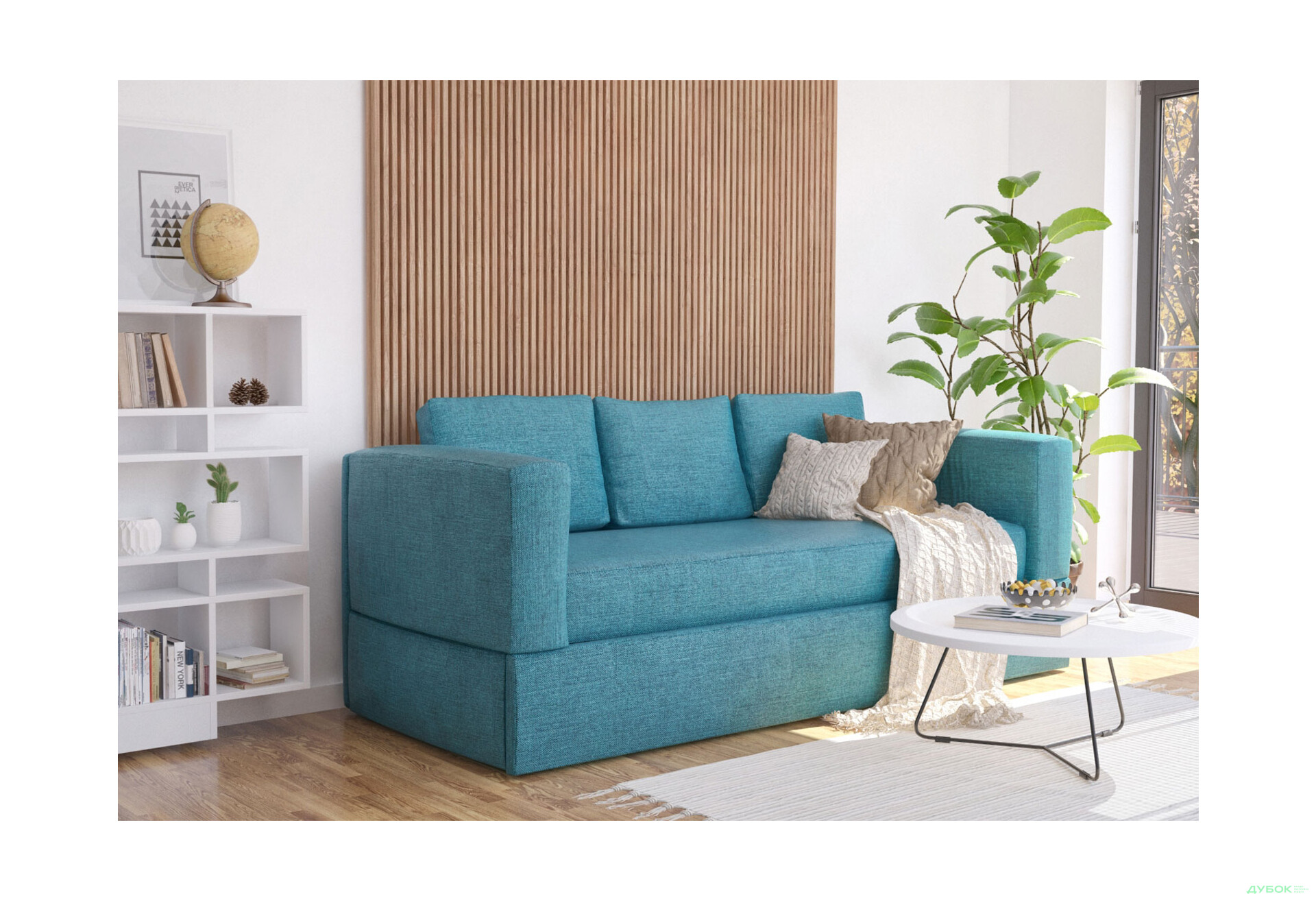 Изображение 3 - Диван-трансформер Knap Knap RUMI / РУМИ Turquoise 224x99 см бирюзовый