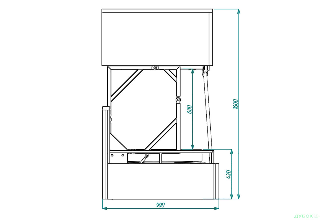 Изображение 8 - Диван-трансформер Knap Knap RUMI / РУМИ Turquoise 224x99 см бирюзовый