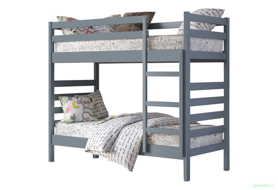 Кровать двухъярусная Арбор Древ Рио 90х190, бук, серый - Изображение 1 Изображение 1 - Кровать двухъярусная Арбор Древ Рио 90х190, бук, серый