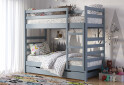 Фото 3 - Кровать двухъярусная Арбор Древ Рио 90х190, сосна, серый