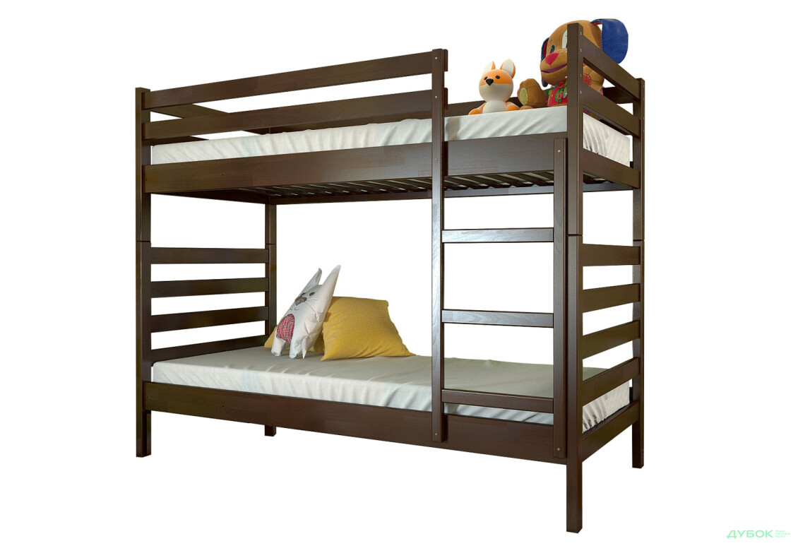 Кровать двухъярусная Арбор Древ Рио 90х190, сосна, темный орех - Изображение 1 Изображение 1 - Кровать двухъярусная Арбор Древ Рио 90х190, сосна, темный орех