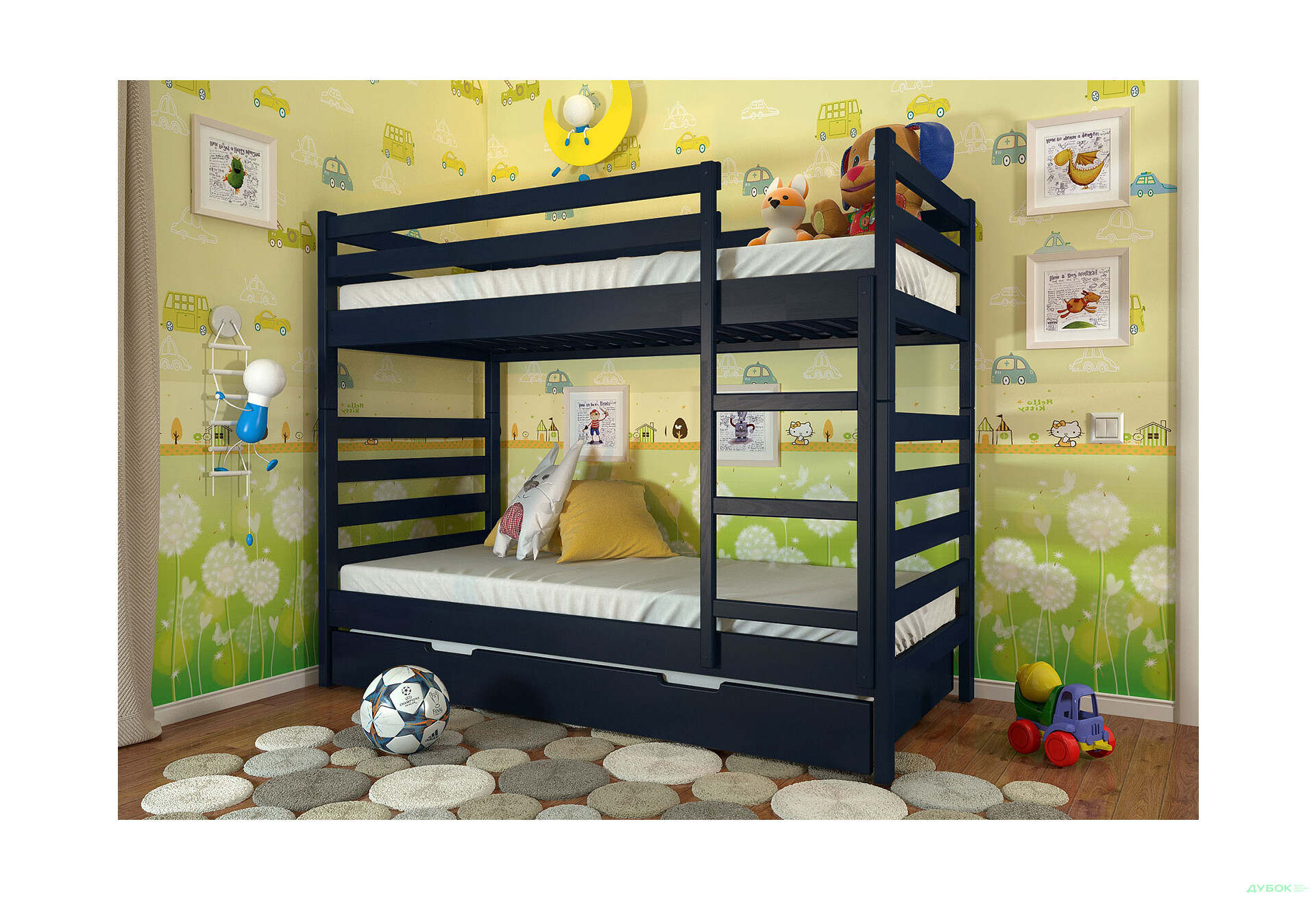 Кровать двухъярусная Арбор Древ Рио 90х200, бук, венге магия - Изображение 2 Изображение 2 - Кровать двухъярусная Арбор Древ Рио 90х200, бук, венге магия