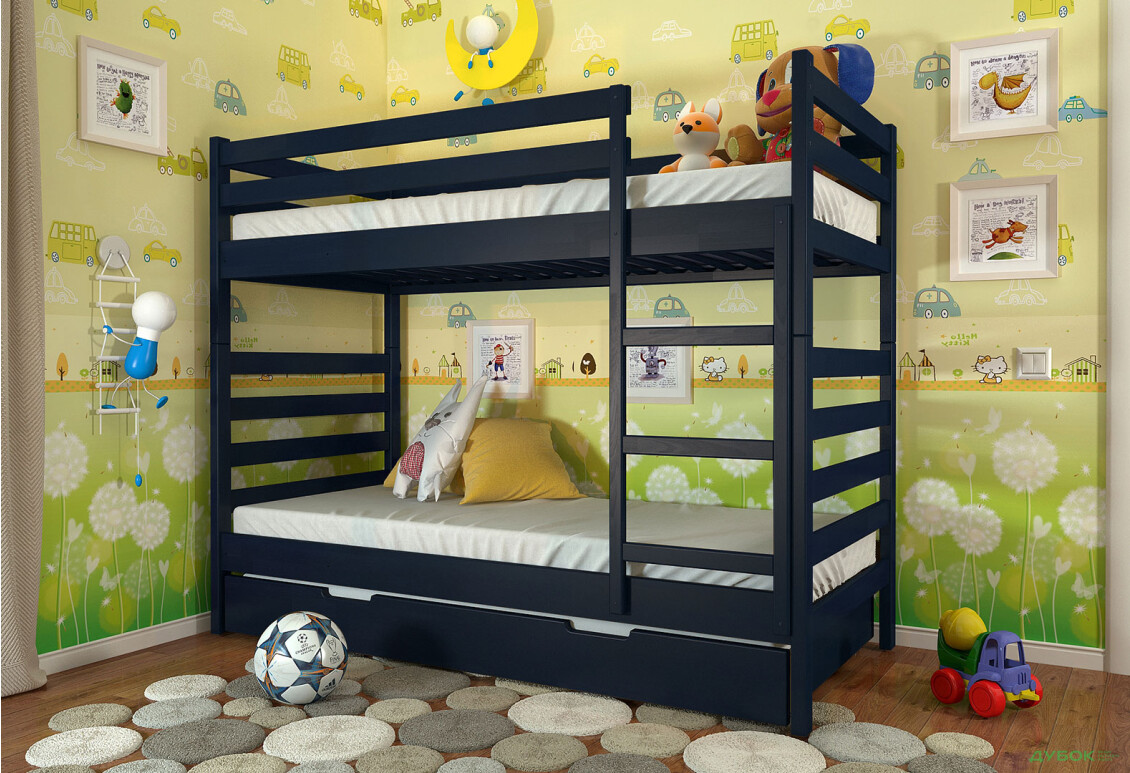 Кровать двухъярусная Арбор Древ Рио 90х200, бук, венге магия - Изображение 2 Изображение 2 - Кровать двухъярусная Арбор Древ Рио 90х200, бук, венге магия