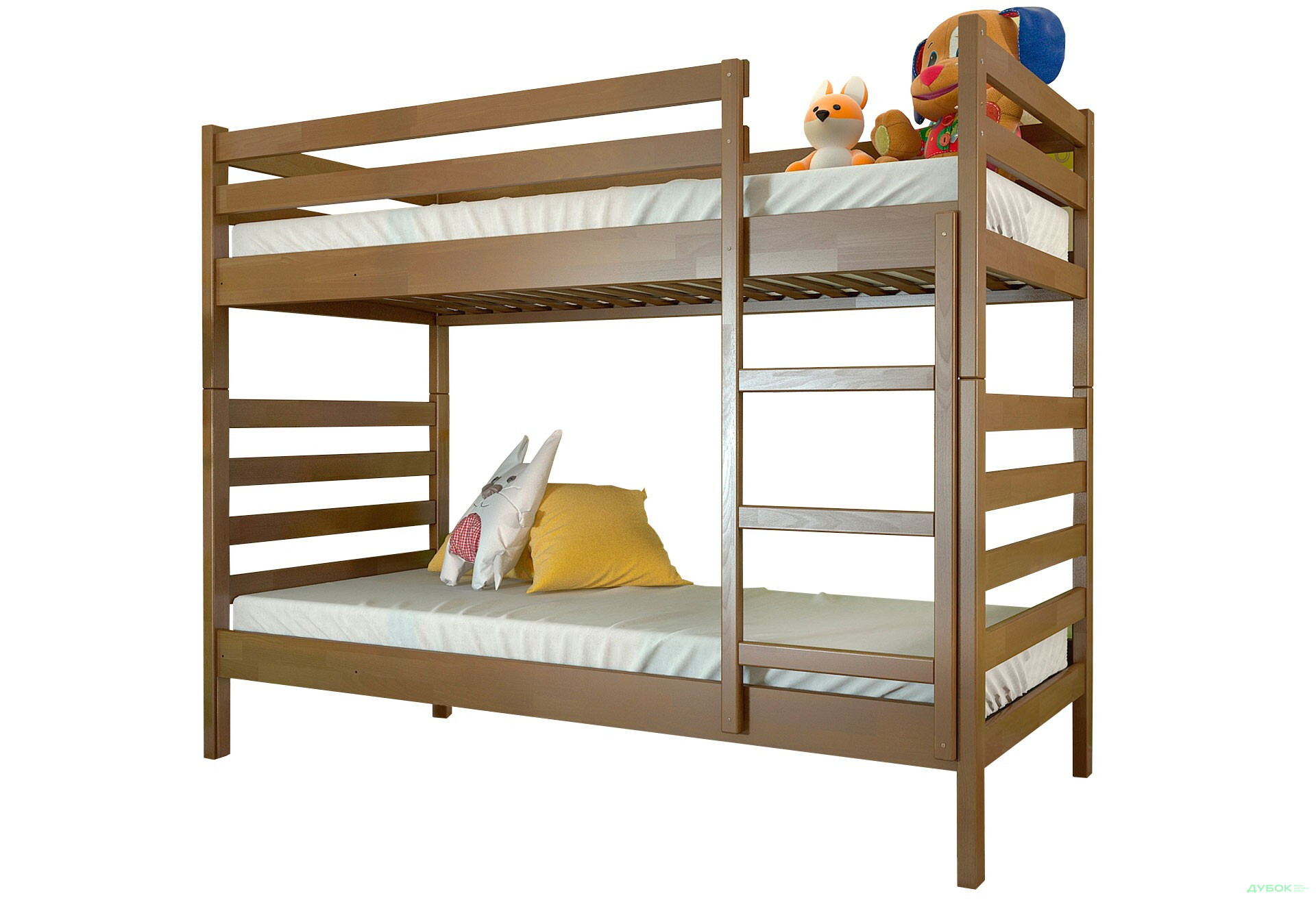 Кровать двухъярусная Арбор Древ Рио 90х200, бук, орех - Изображение 1 Изображение 1 - Кровать двухъярусная Арбор Древ Рио 90х200, бук, орех