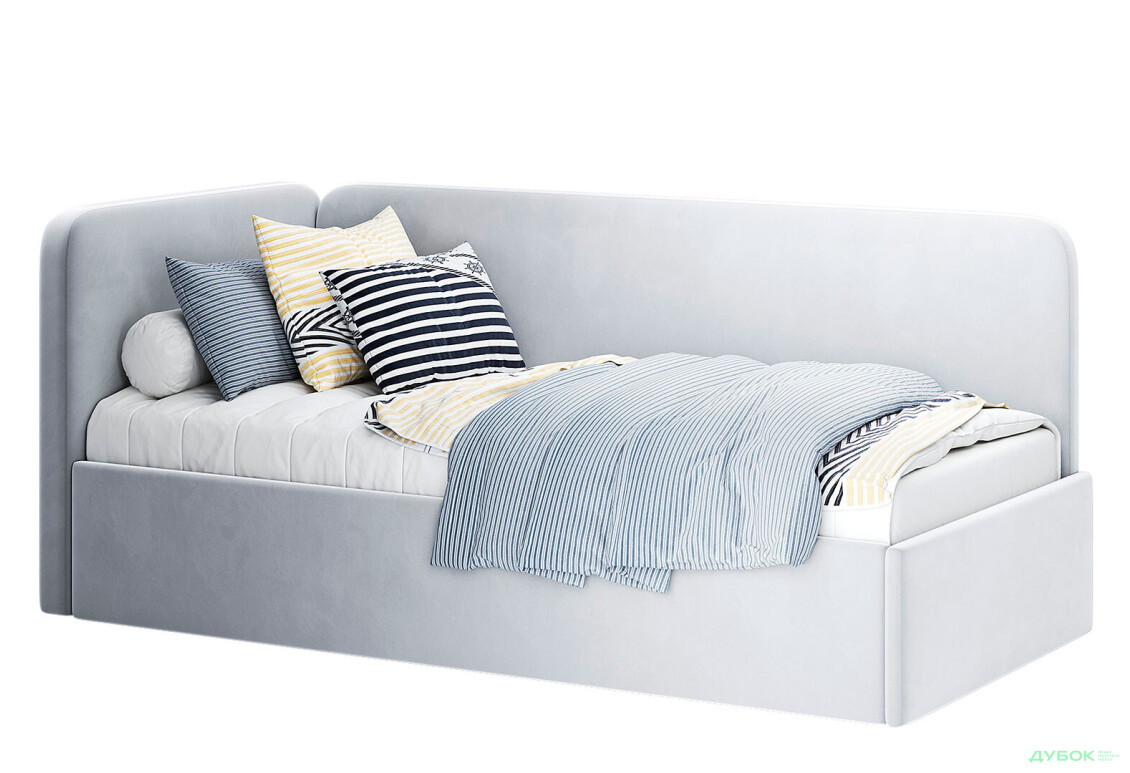 Ліжко MiroMark Хеппі 90х200 см підйомне, світло-сіре