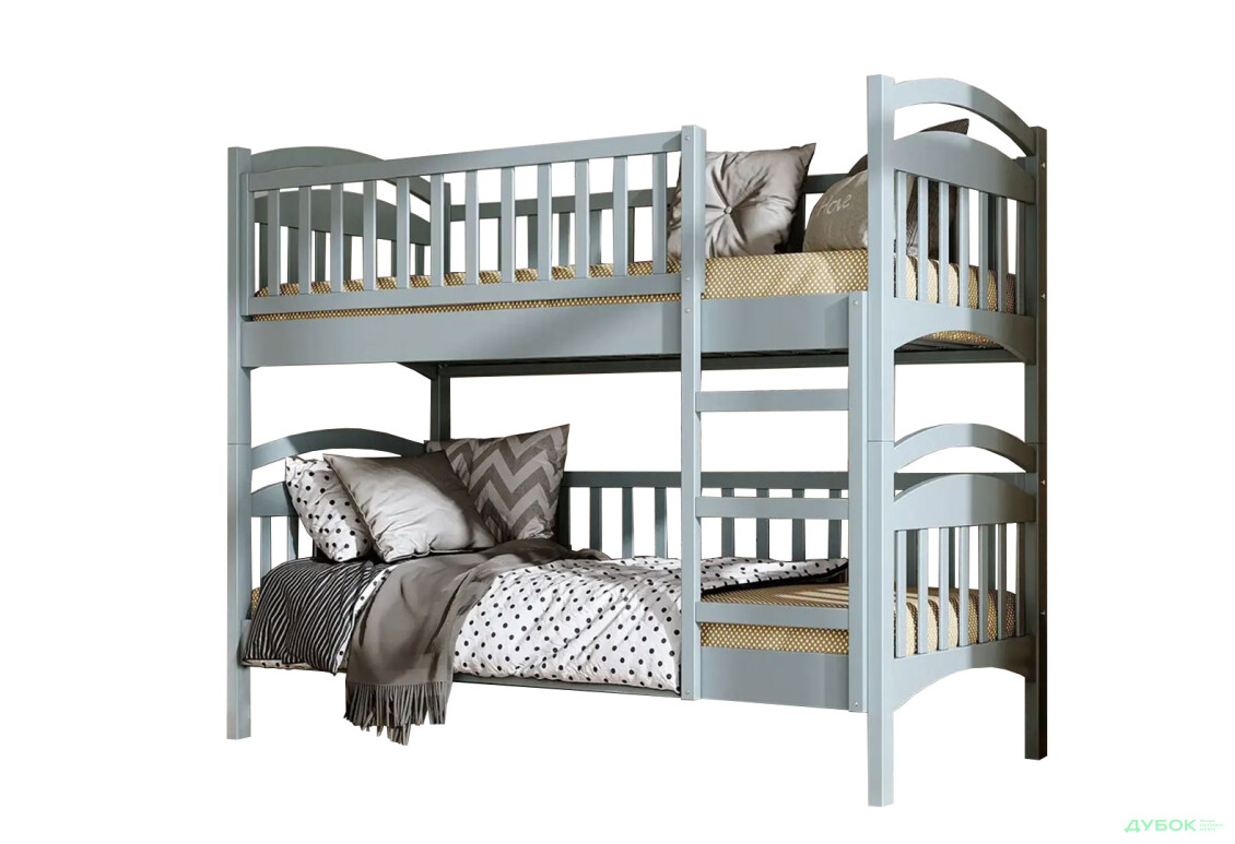 Кровать двухьярусная Арбор Древ Смайл сосна 80х190, серый