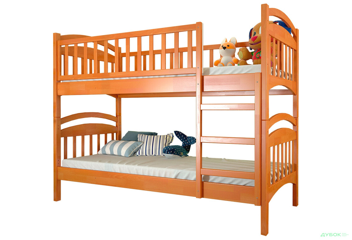 Кровать двухьярусная Арбор Древ Смайл сосна 80х200, ольха - Изображение 1 Изображение 1 - Кровать двухьярусная Арбор Древ Смайл сосна 80х200, ольха
