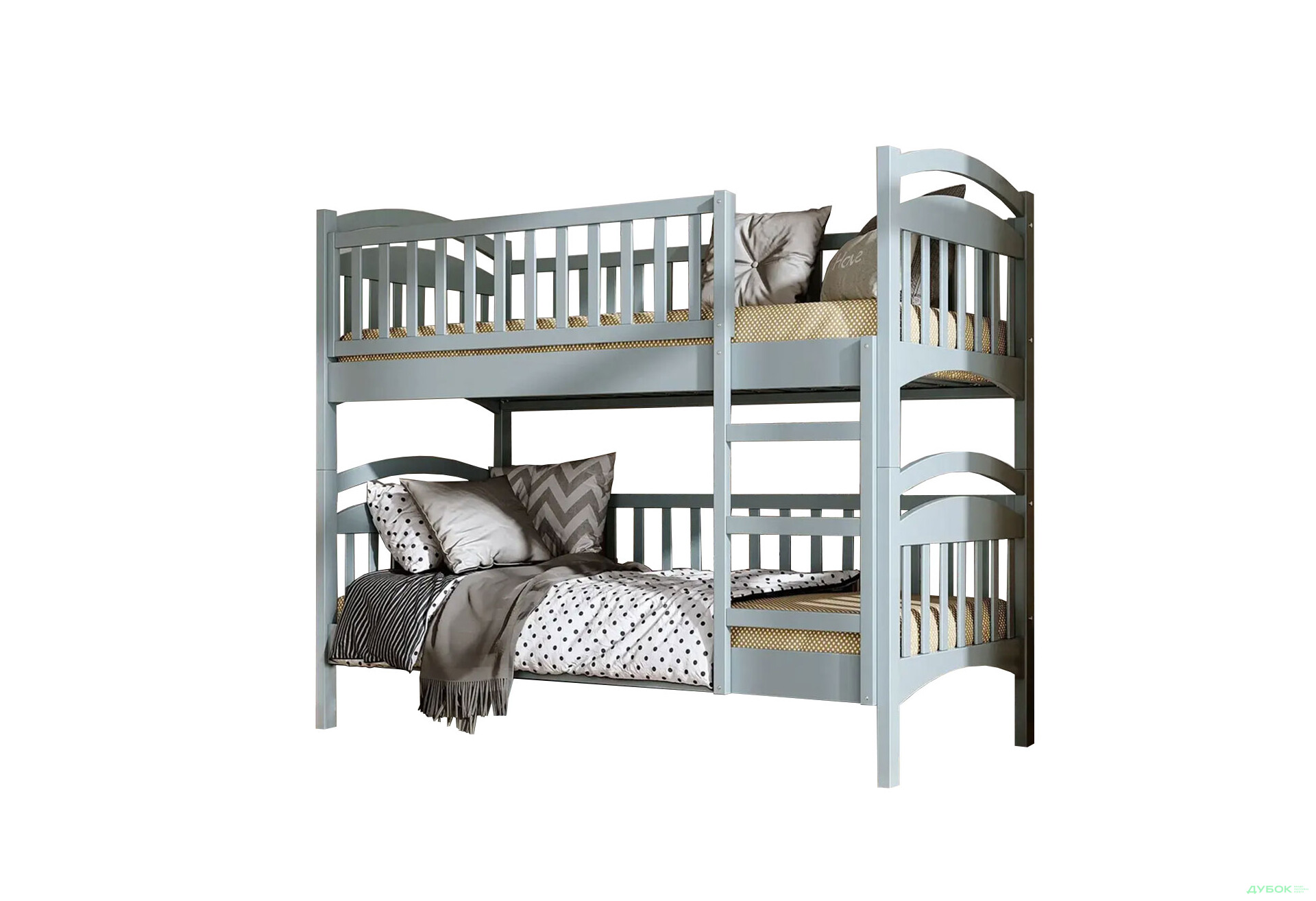 Ліжко двоярусне Arbor Drev Смайл сосна 90х190, сірий - Зображення 1 Зображення 1 - Ліжко двоярусне Arbor Drev Смайл сосна 90х190, сірий