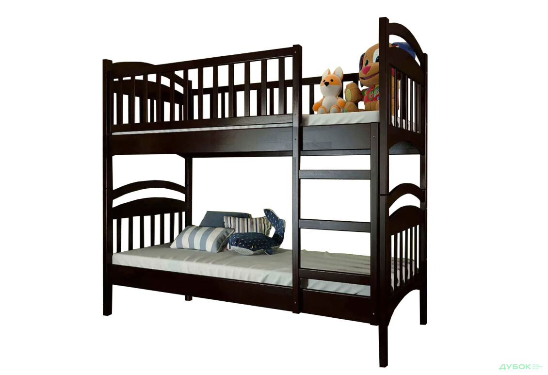 Кровать двухьярусная Арбор Древ Смайл сосна 90х200, венге