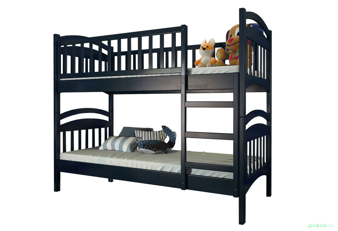 Ліжко двоярусне Arbor Drev Смайл сосна 90х200, венге магія