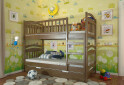 Зображення 2 - Ліжко двоярусне Arbor Drev Смайл сосна 90х200, горіх