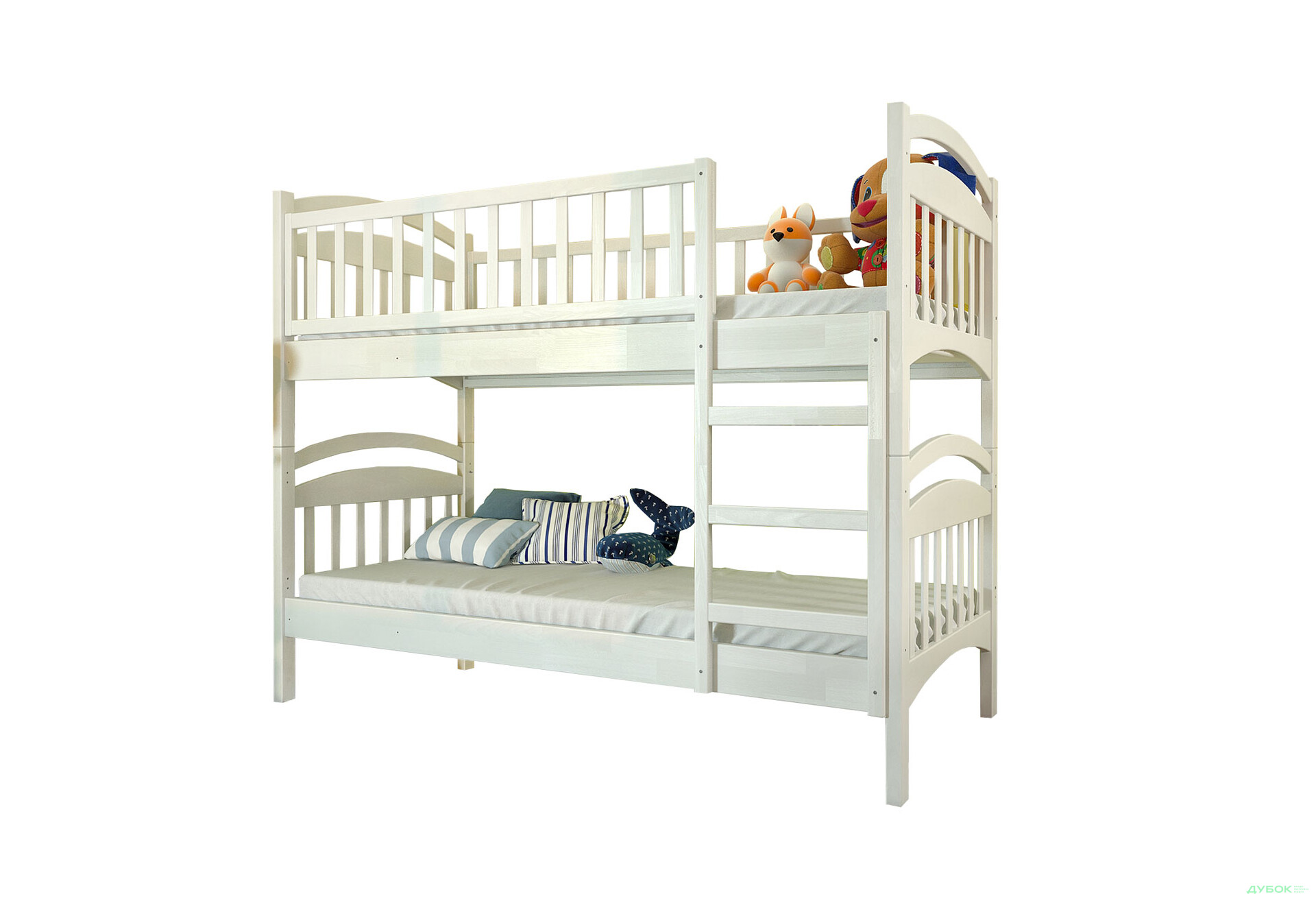 Кровать двухьярусная Арбор Древ Смайл сосна 80х190, белый - Изображение 1 Изображение 1 - Кровать двухьярусная Арбор Древ Смайл сосна 80х190, белый