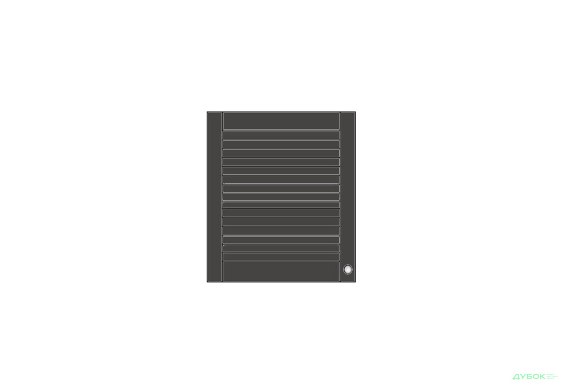 Фасад Ф-500x695 (А) Техас антрацит лівий VIP-master
