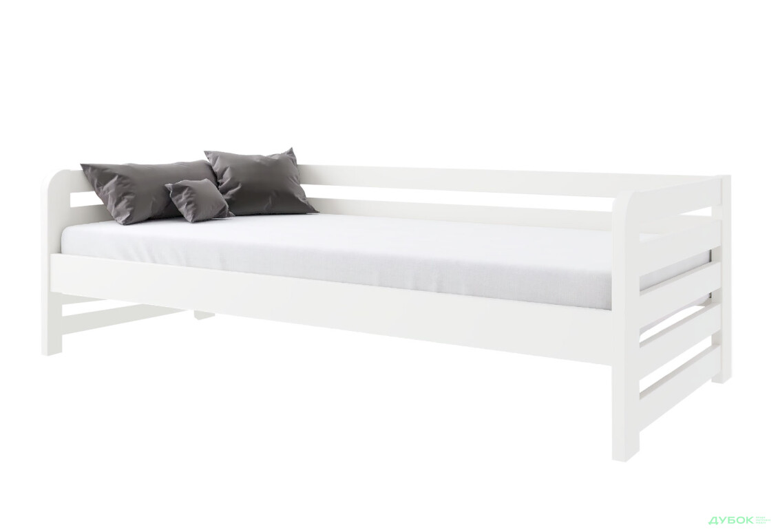 Ліжко Arbor Drev Немо 90х200, бук, білий - Зображення 1 Зображення 1 - Ліжко Arbor Drev Немо 90х200, бук, білий