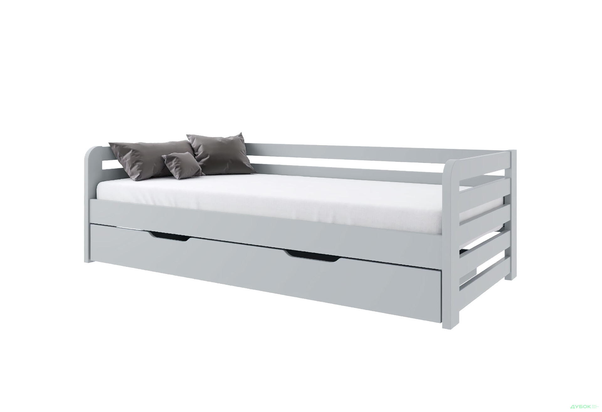 Кровать Arbor Drev Немо 90х200, бук, серый - Изображение 3 Изображение 3 - Кровать Arbor Drev Немо 90х200, бук, серый