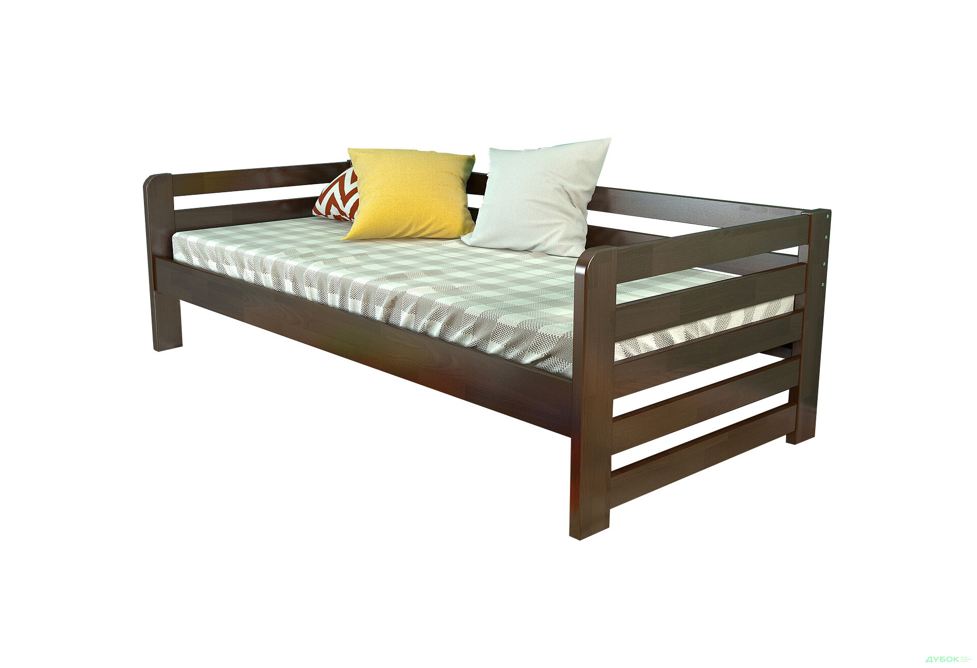 Ліжко Arbor Drev Немо 80х190, бук, темний горіх - Зображення 1 Зображення 1 - Ліжко Arbor Drev Немо 80х190, бук, темний горіх