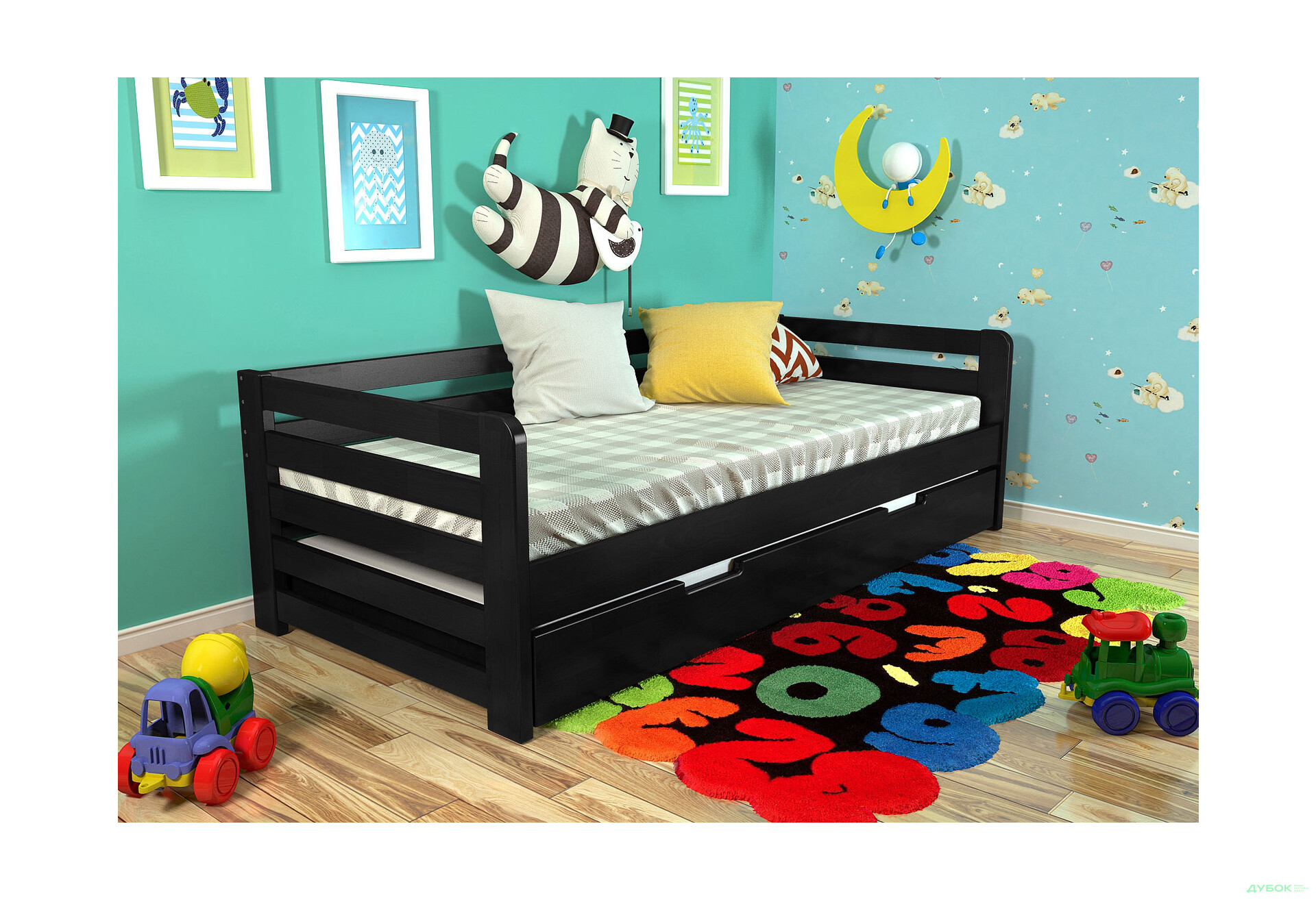 Зображення 2 - Ліжко Arbor Drev Немо 80х190, сосна, венге