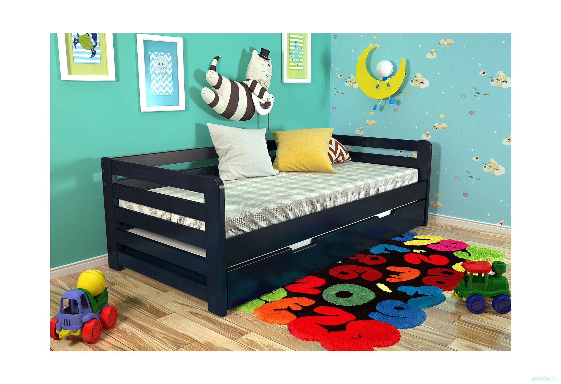 Кровать Arbor Drev Немо 80х190, сосна, венге магия - Изображение 2 Изображение 2 - Кровать Arbor Drev Немо 80х190, сосна, венге магия