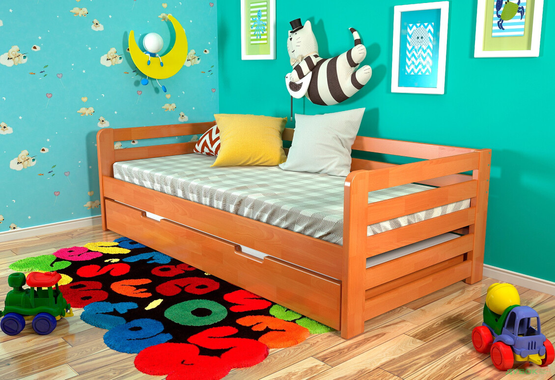 Ліжко Arbor Drev Немо 80х190, сосна, вільха - Зображення 2 Зображення 2 - Ліжко Arbor Drev Немо 80х190, сосна, вільха