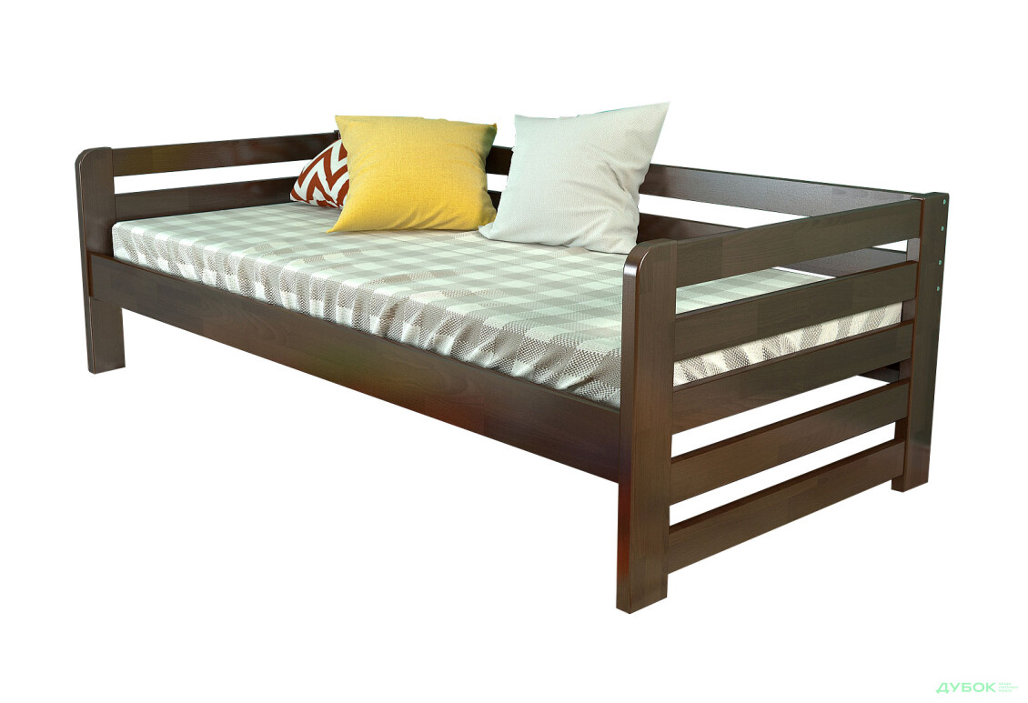 Ліжко Arbor Drev Немо 80х190, сосна, темний горіх - Зображення 1 Зображення 1 - Ліжко Arbor Drev Немо 80х190, сосна, темний горіх