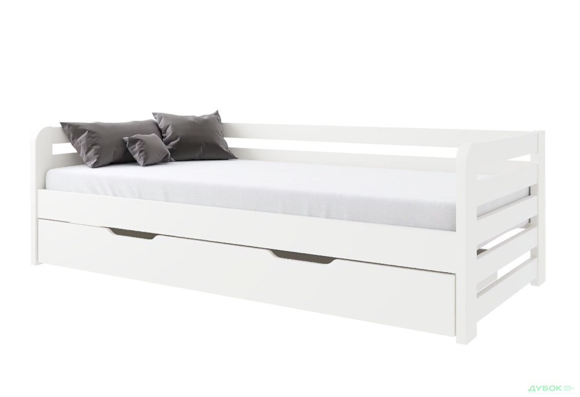 Ліжко Arbor Drev Немо 90х190, бук, білий - Зображення 3 Зображення 3 - Ліжко Arbor Drev Немо 90х190, бук, білий