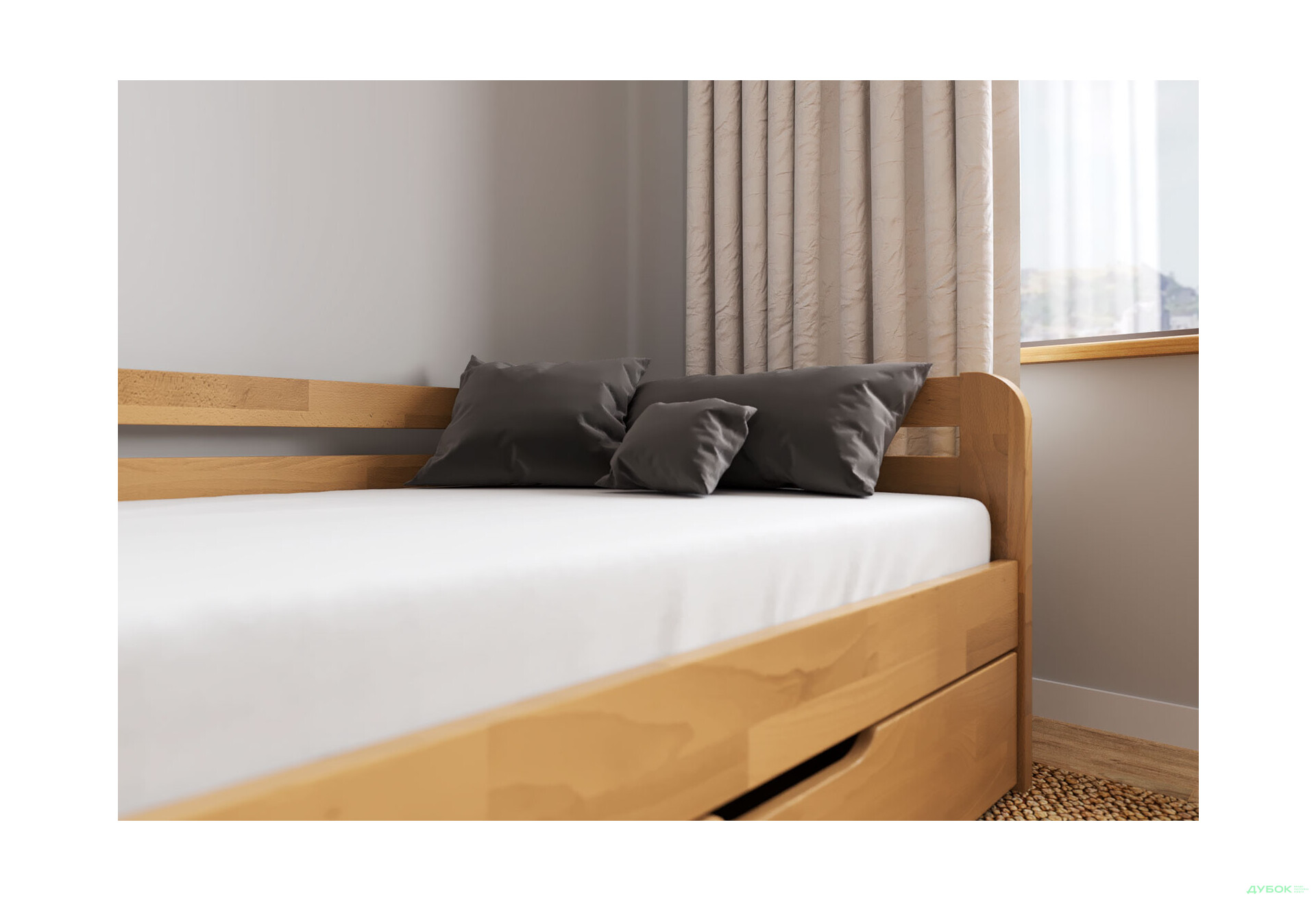 Зображення 5 - Ліжко Arbor Drev Немо 90х200 (без шухляд), сосна, горіх