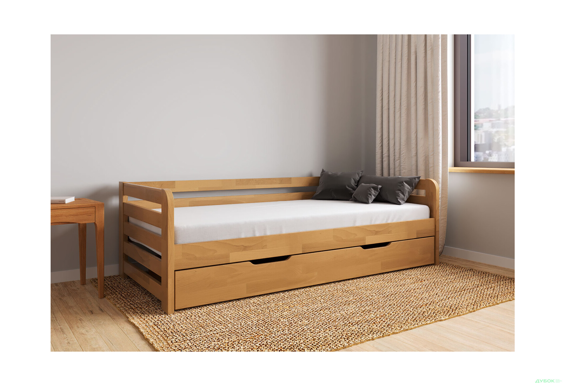 Зображення 4 - Ліжко Arbor Drev Немо 90х200 (без шухляд), сосна, горіх
