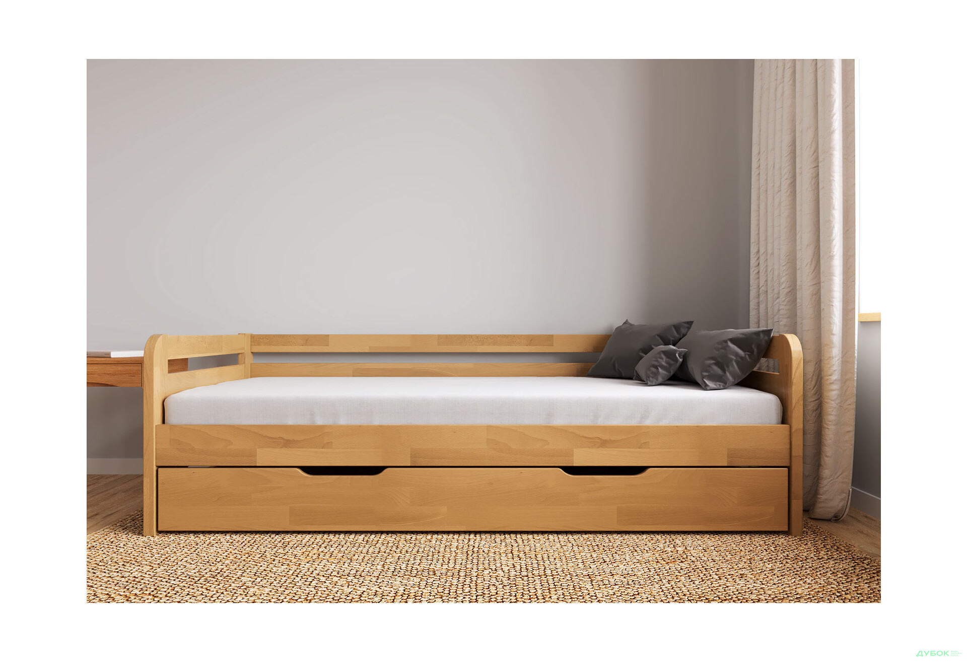 Зображення 3 - Ліжко Arbor Drev Немо 90х200 (без шухляд), сосна, горіх