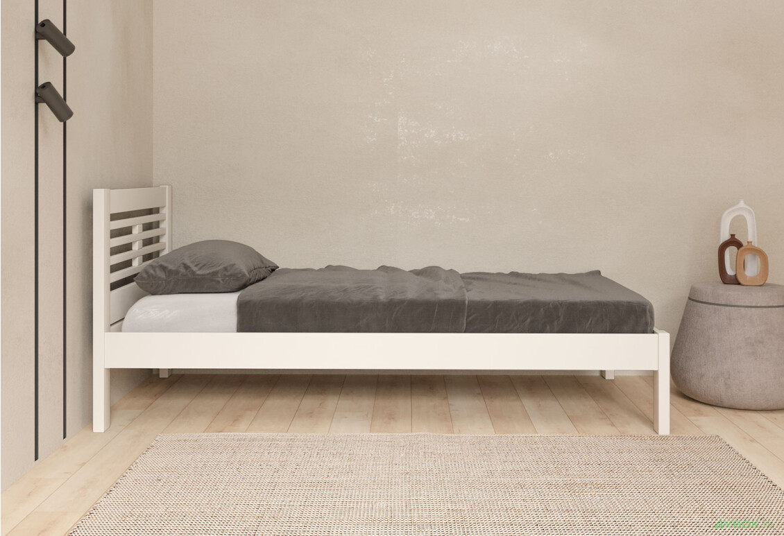 Ліжко Arbor Drev Шопен 90х200, бук, білий - Зображення 2 Зображення 2 - Ліжко Arbor Drev Шопен 90х200, бук, білий