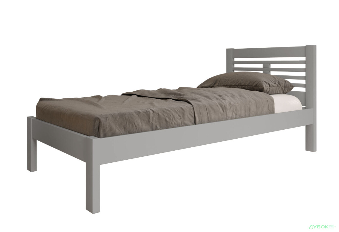 Ліжко Arbor Drev Шопен 90х200, бук, сірий