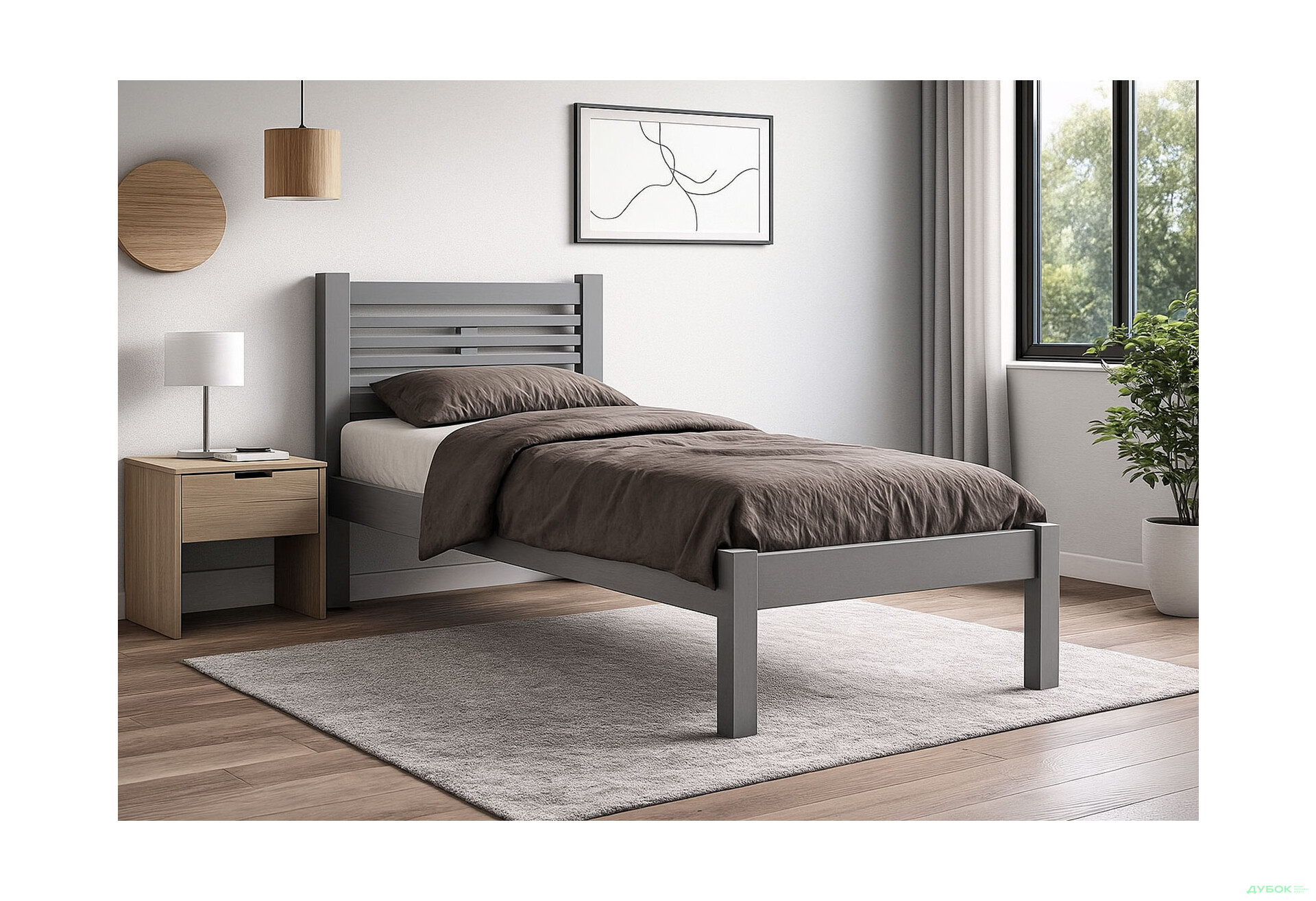 Изображение 2 - Кровать Арбор Древ Шопен 90х200, сосна, серый
