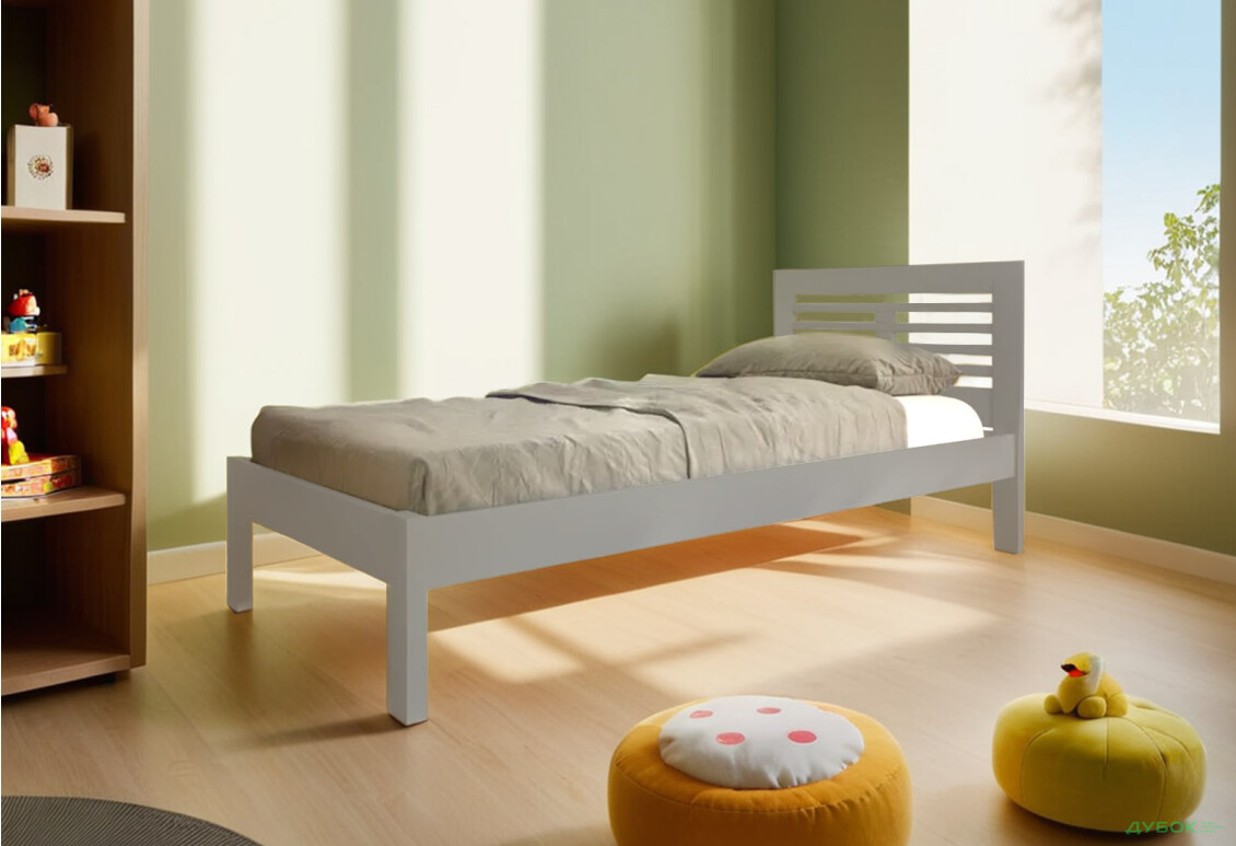 Ліжко Arbor Drev Шопен 90х200, сосна, сірий - Зображення 2 Зображення 2 - Ліжко Arbor Drev Шопен 90х200, сосна, сірий